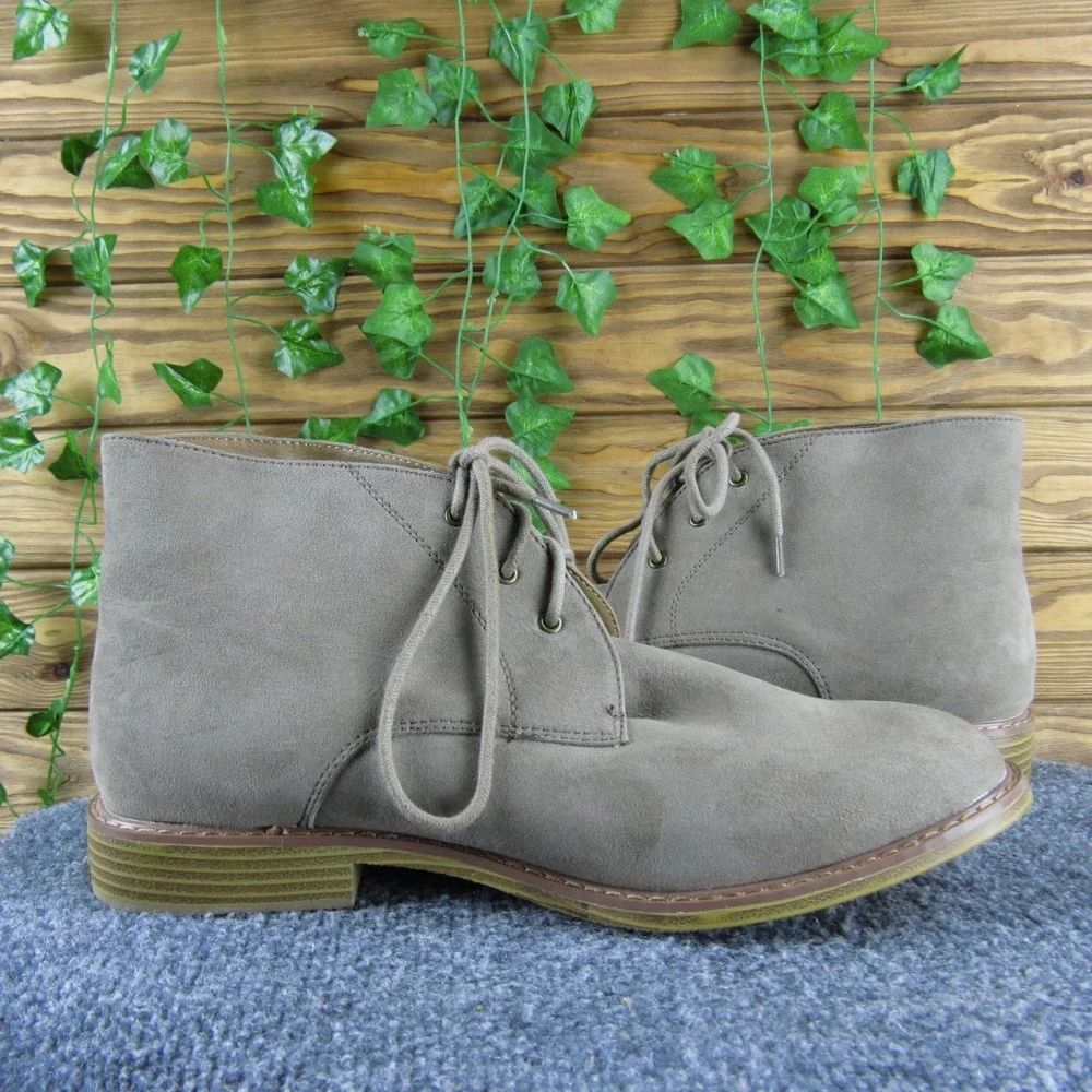 Old Navy Taupe‎ Fabric Desert Chukka Boots Lace Up Casual Classic Comfort Men 10